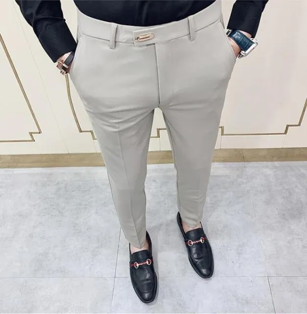 2021 Suit pants spring men's suit pants fashion casual Slim business suit pants men's