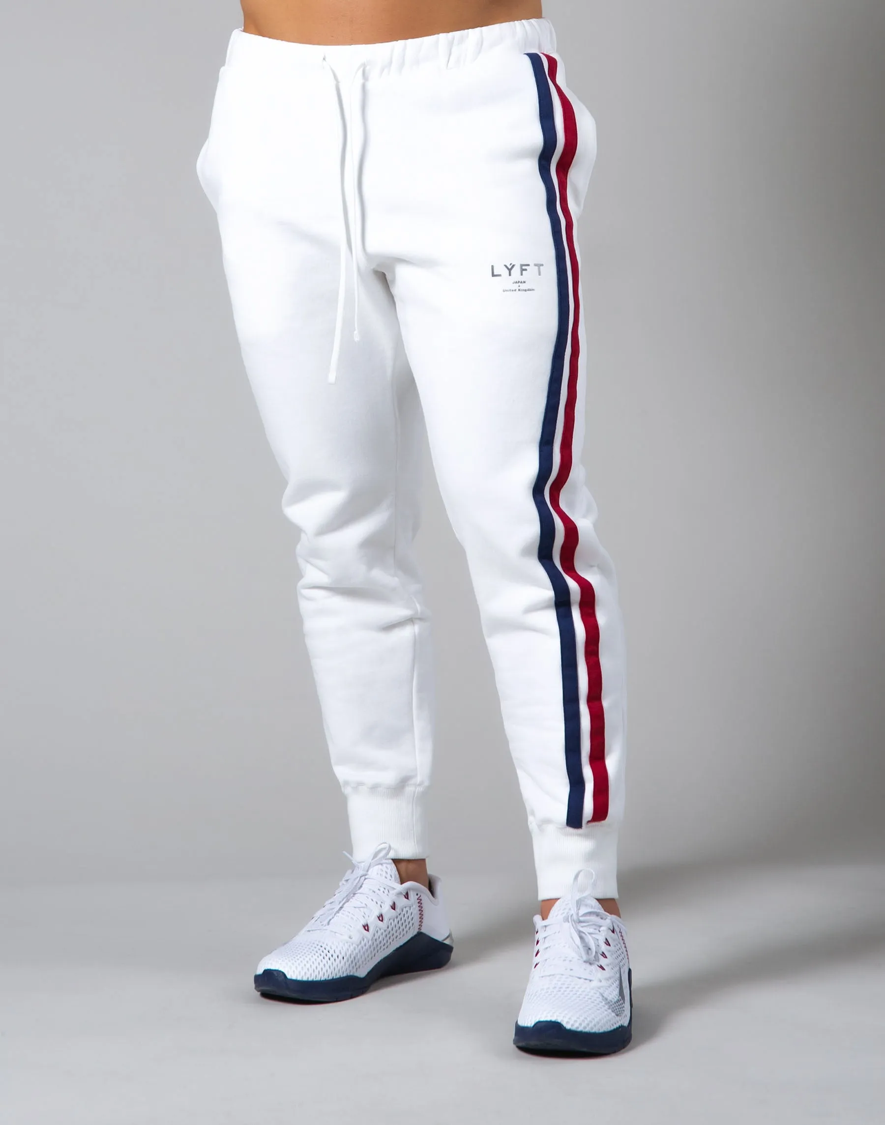 2Way Stretch Side 2 Line Warm Sweat Pants - White