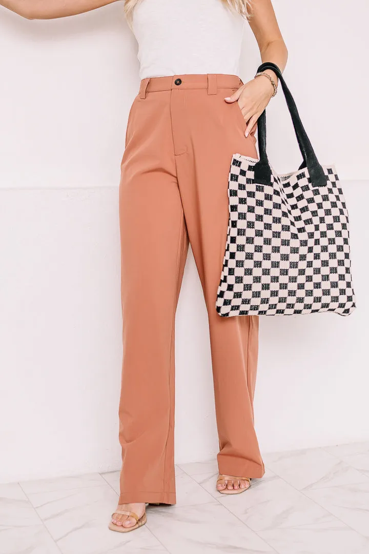 A Day At The Office Dress Pants | Terracotta