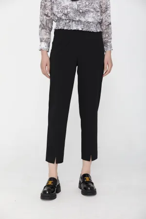 Black Slim-fit Straight Leg Pants