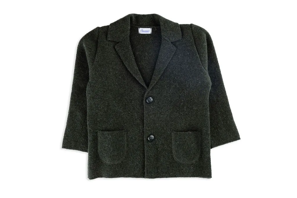 Boys Hunter Green Cardigan Jacket