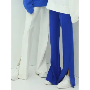 Breathable Casual Flared Pants with Side Slits