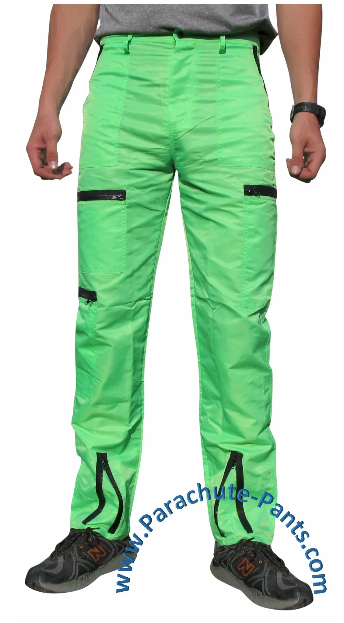 Countdown Classic Neon Green Classic Nylon Parachute Pants