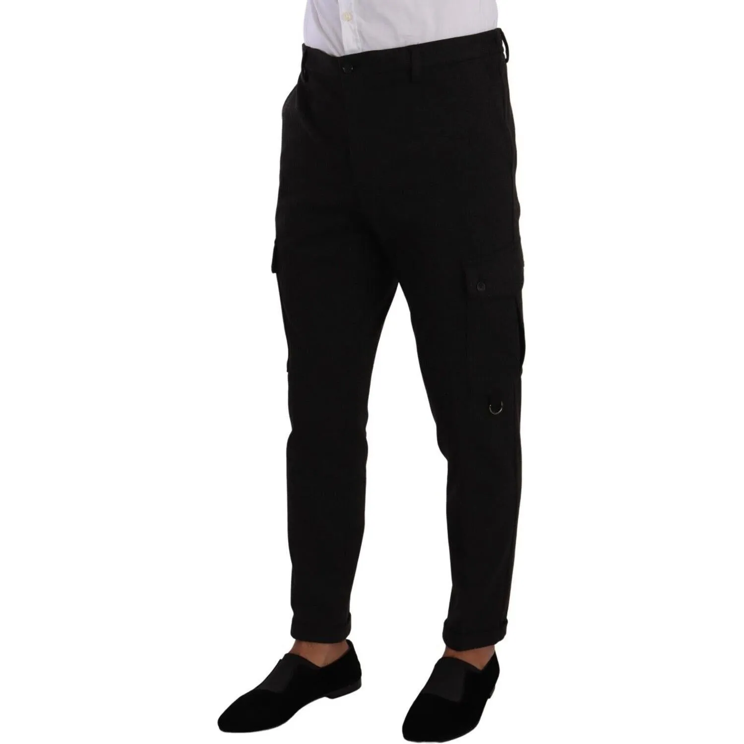 Dolce & Gabbana Sleek Skinny Cargo Pants in Timeless Black