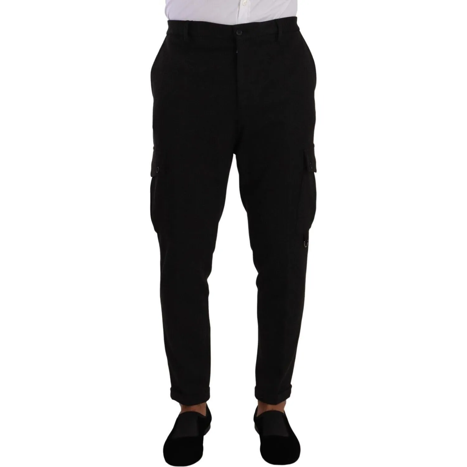 Dolce & Gabbana Sleek Skinny Cargo Pants in Timeless Black