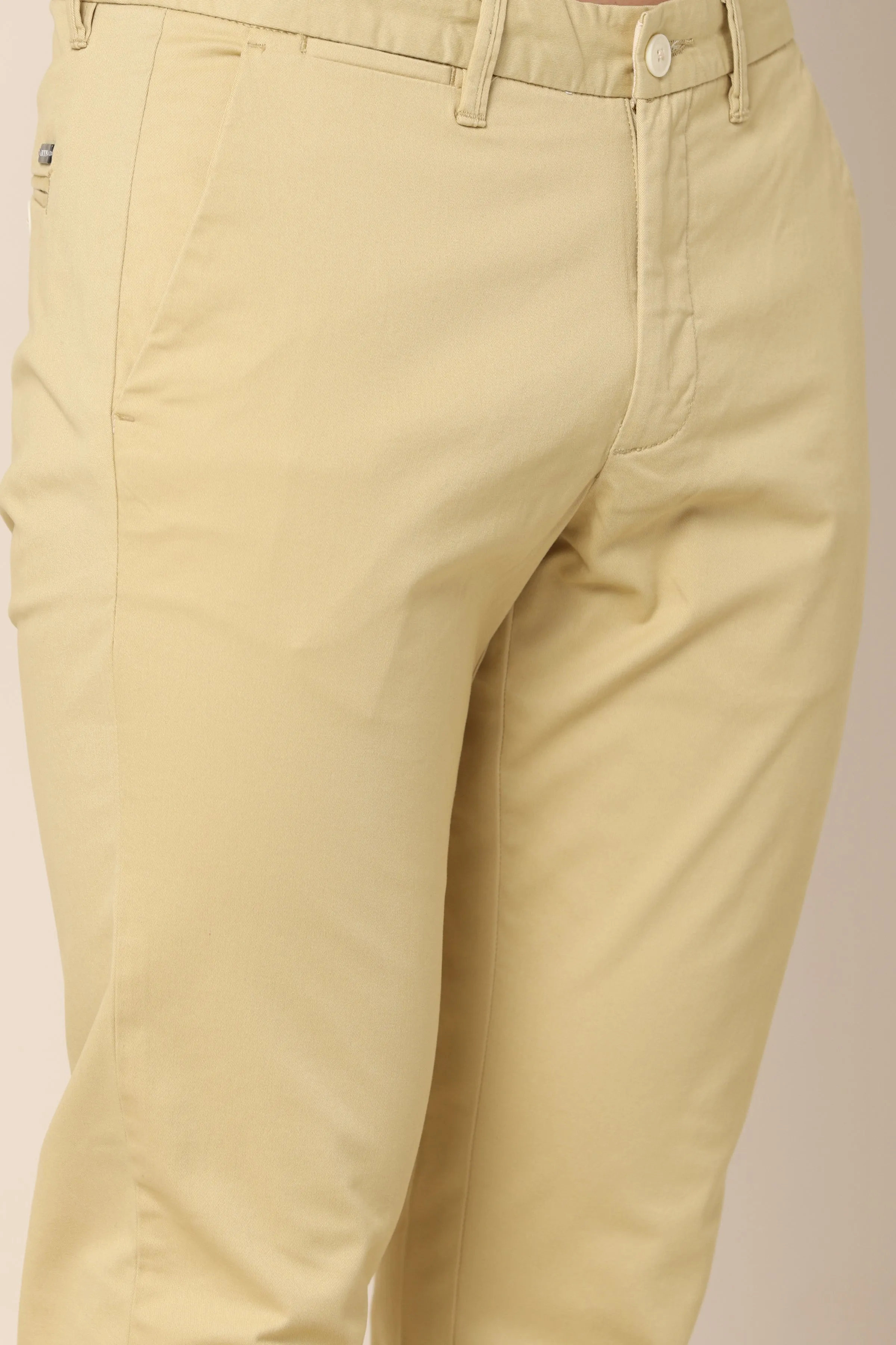 Ivyn Classic Beige Cotton Chinos