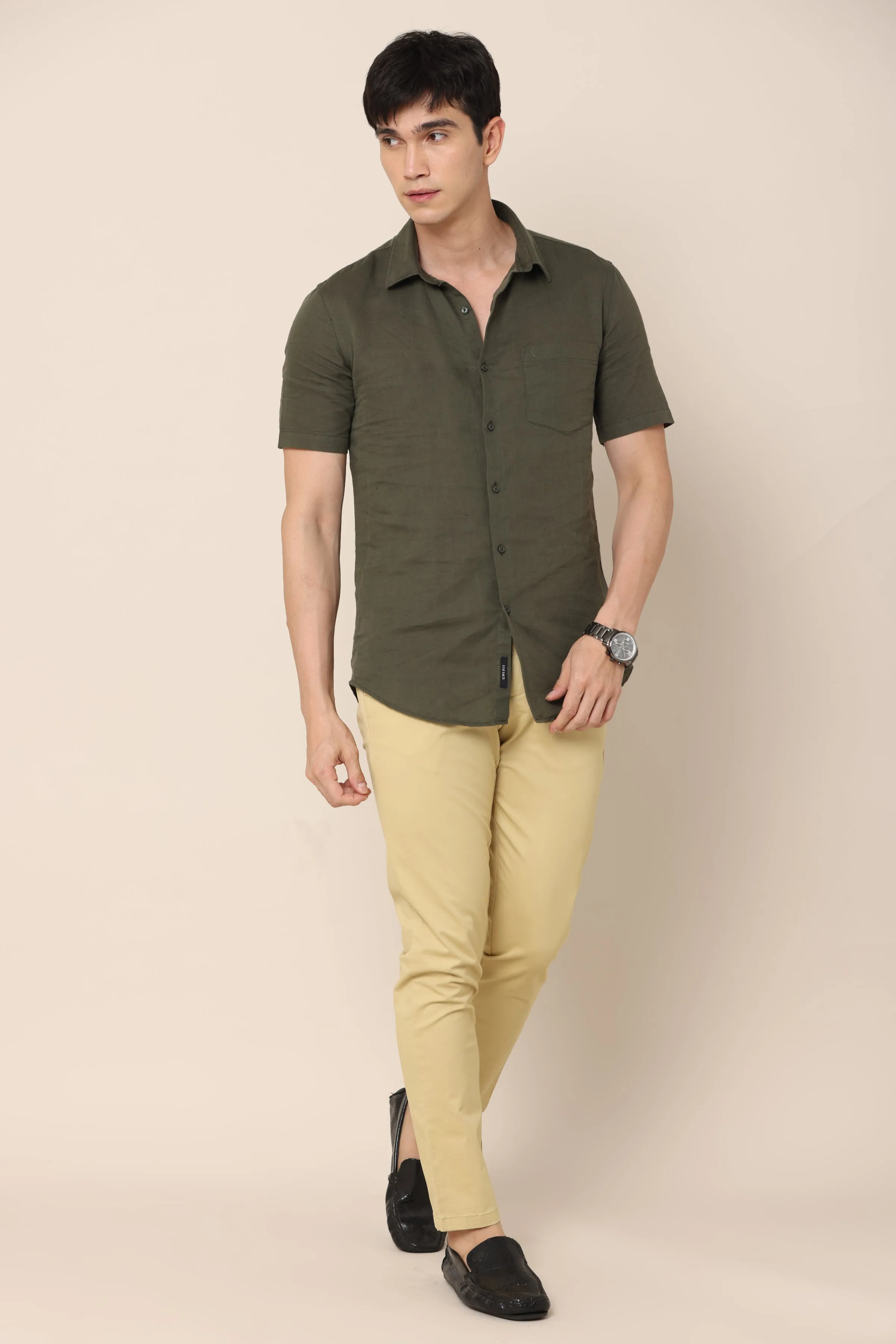 Ivyn Classic Beige Cotton Chinos