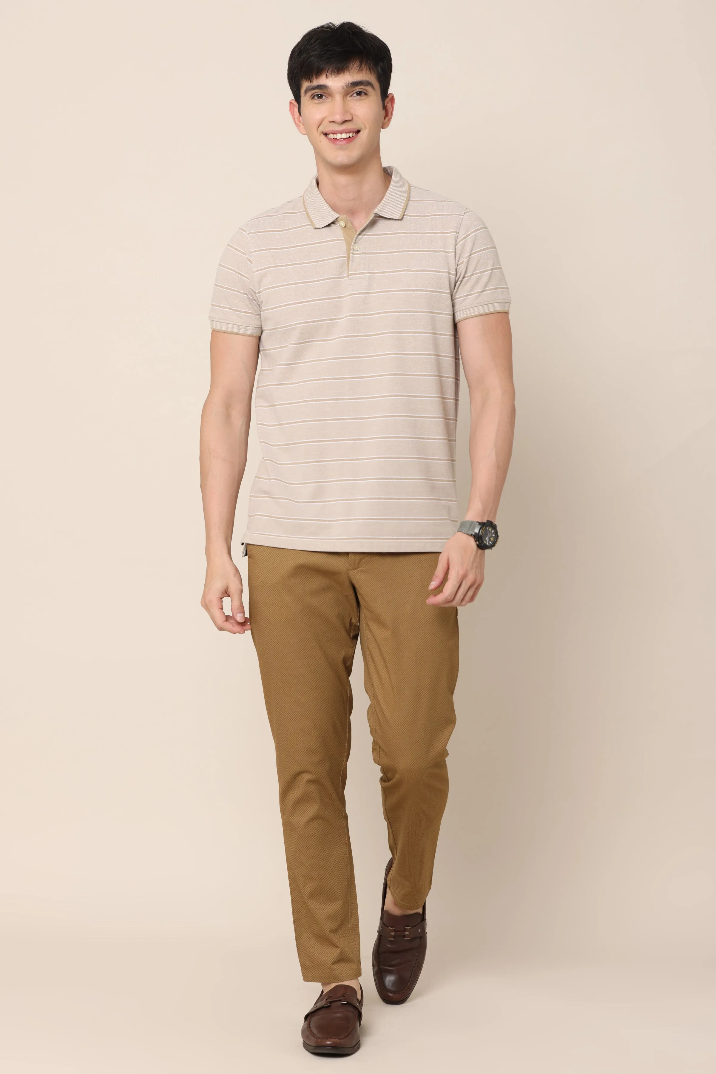 Ivyn Classic Camel Cotton Chinos