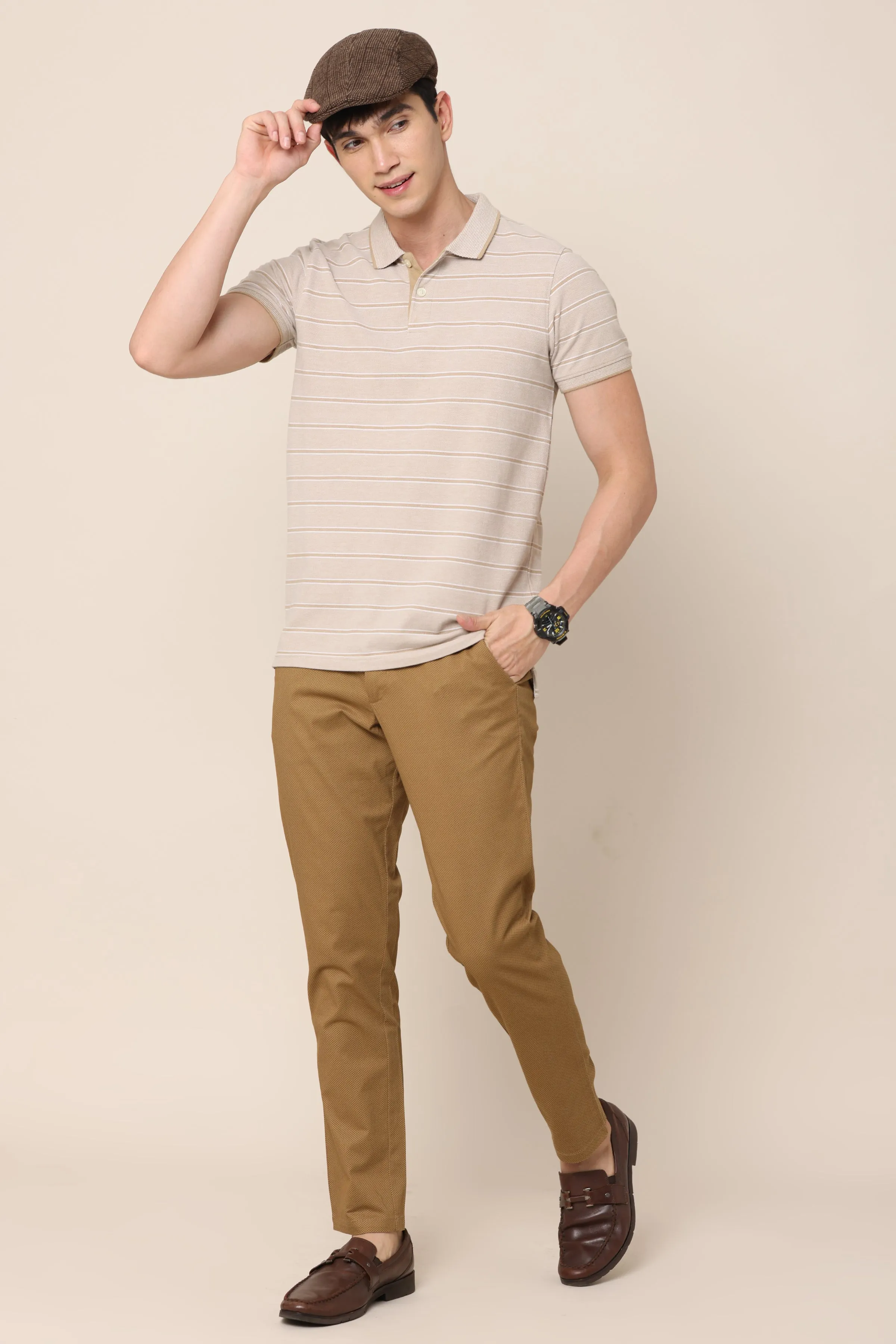 Ivyn Classic Camel Cotton Chinos