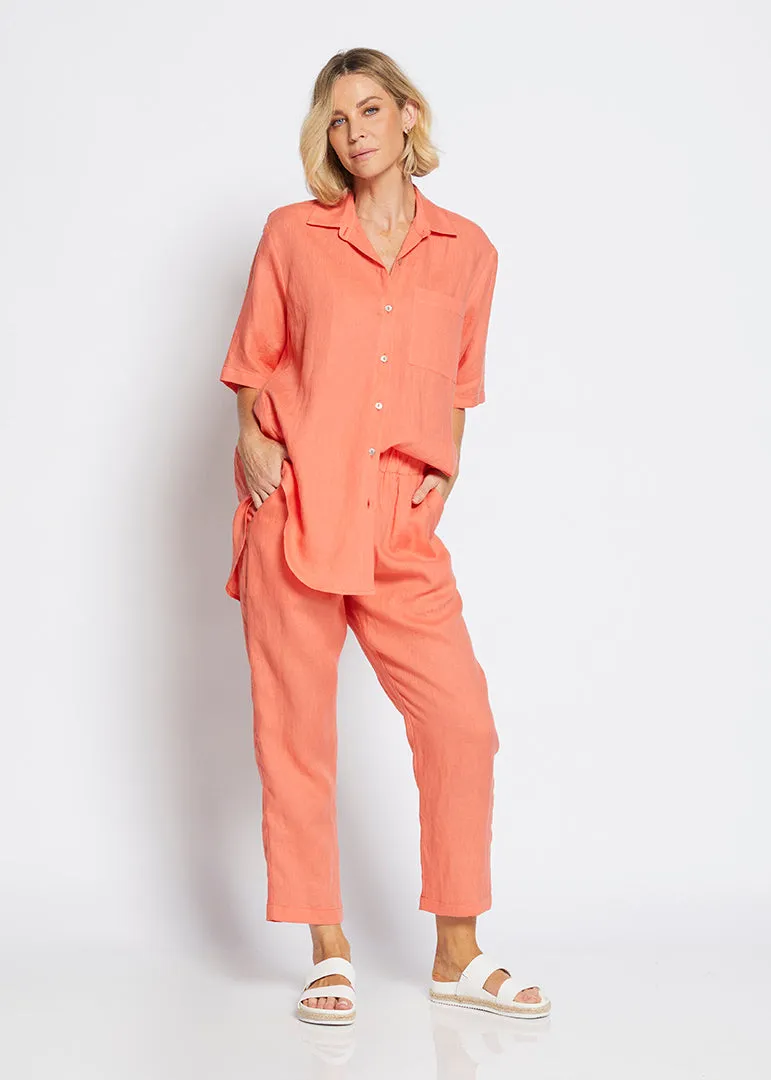 Jones linen trousers in Apricot