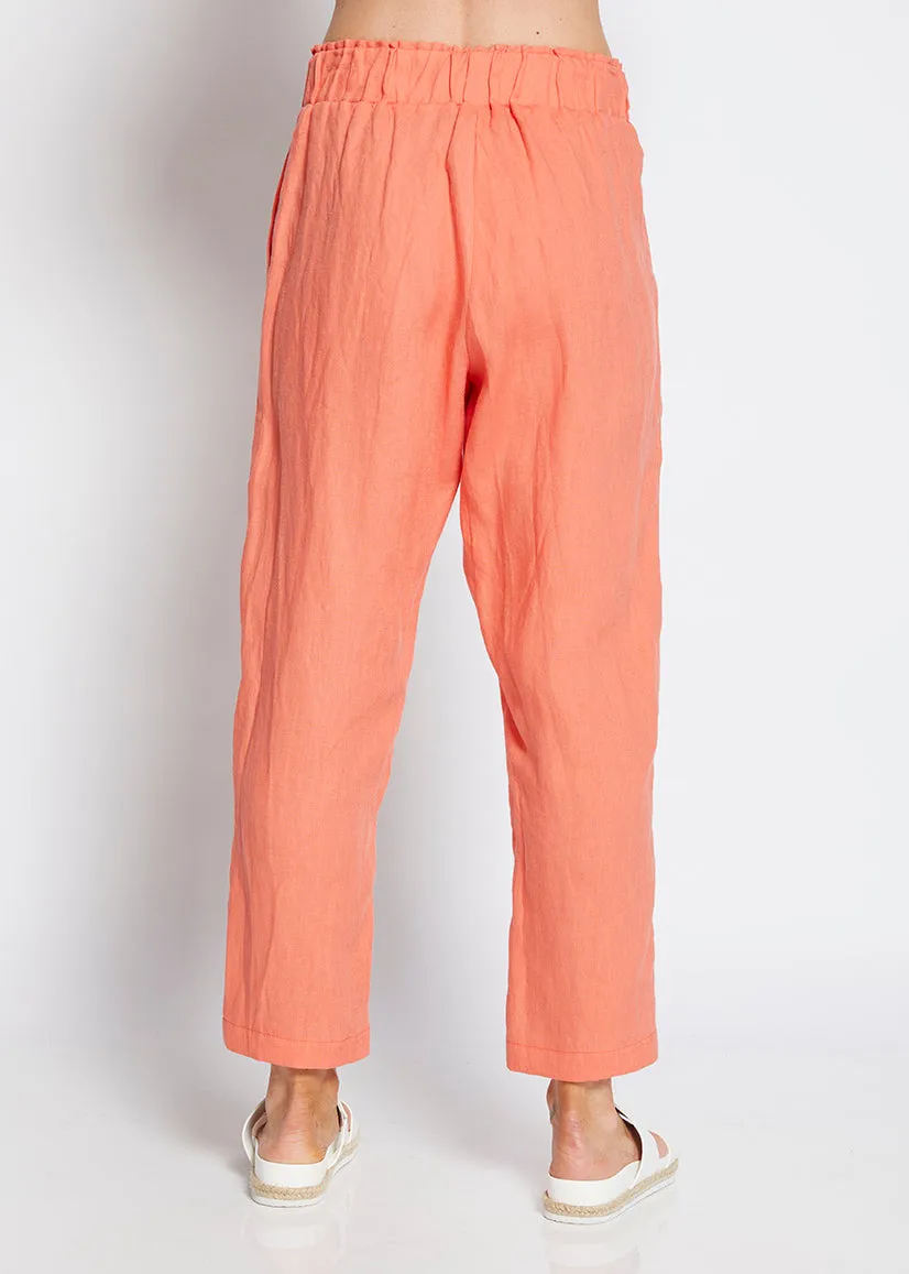 Jones linen trousers in Apricot