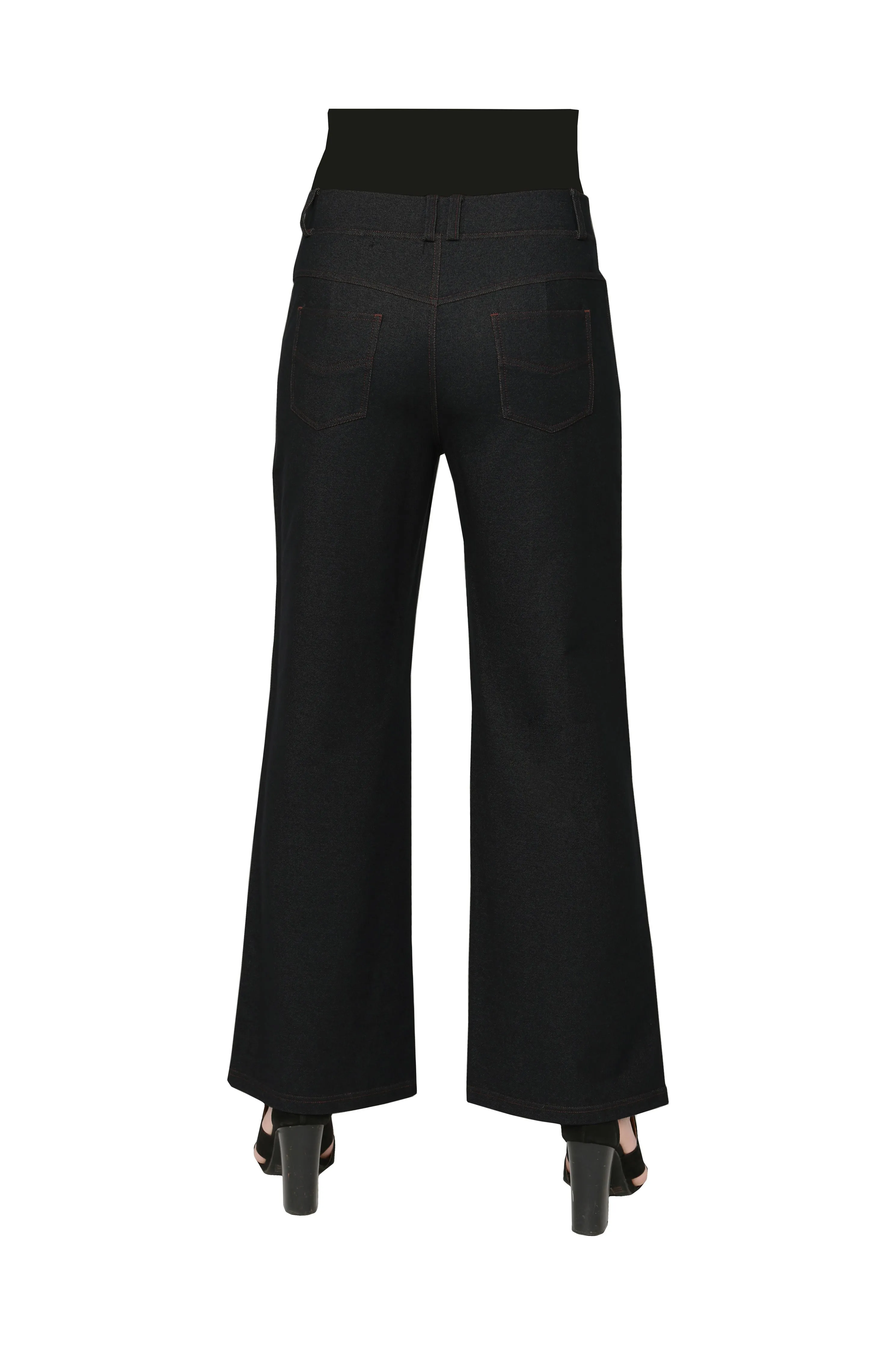 La Cera Stretch Knit Wide Leg Pant