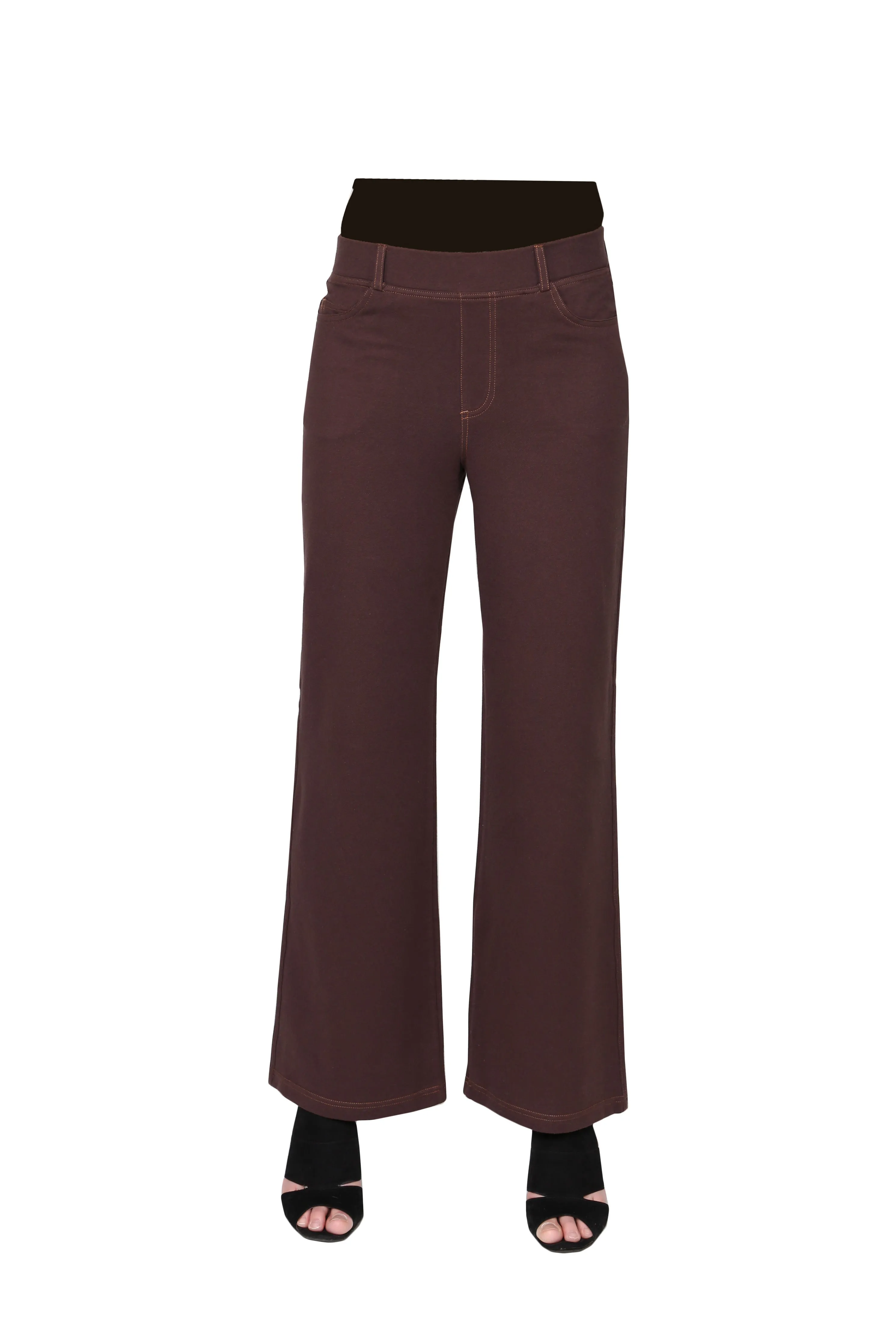 La Cera Stretch Knit Wide Leg Pant