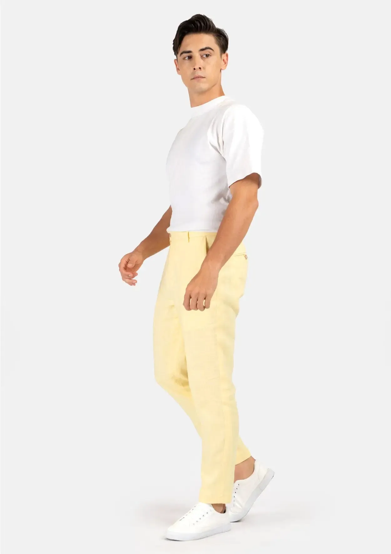 Light Yellow Linen Pants