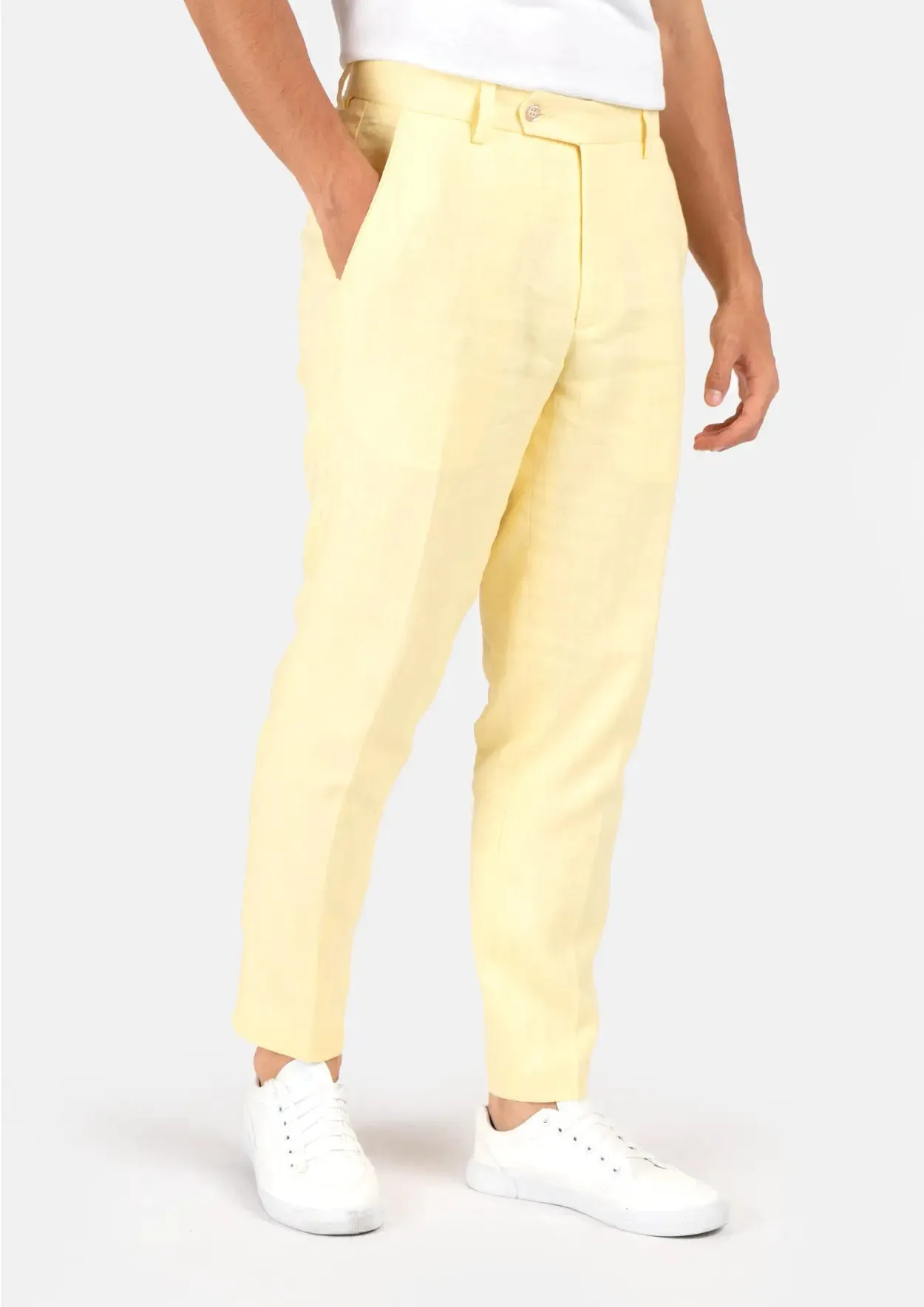 Light Yellow Linen Pants