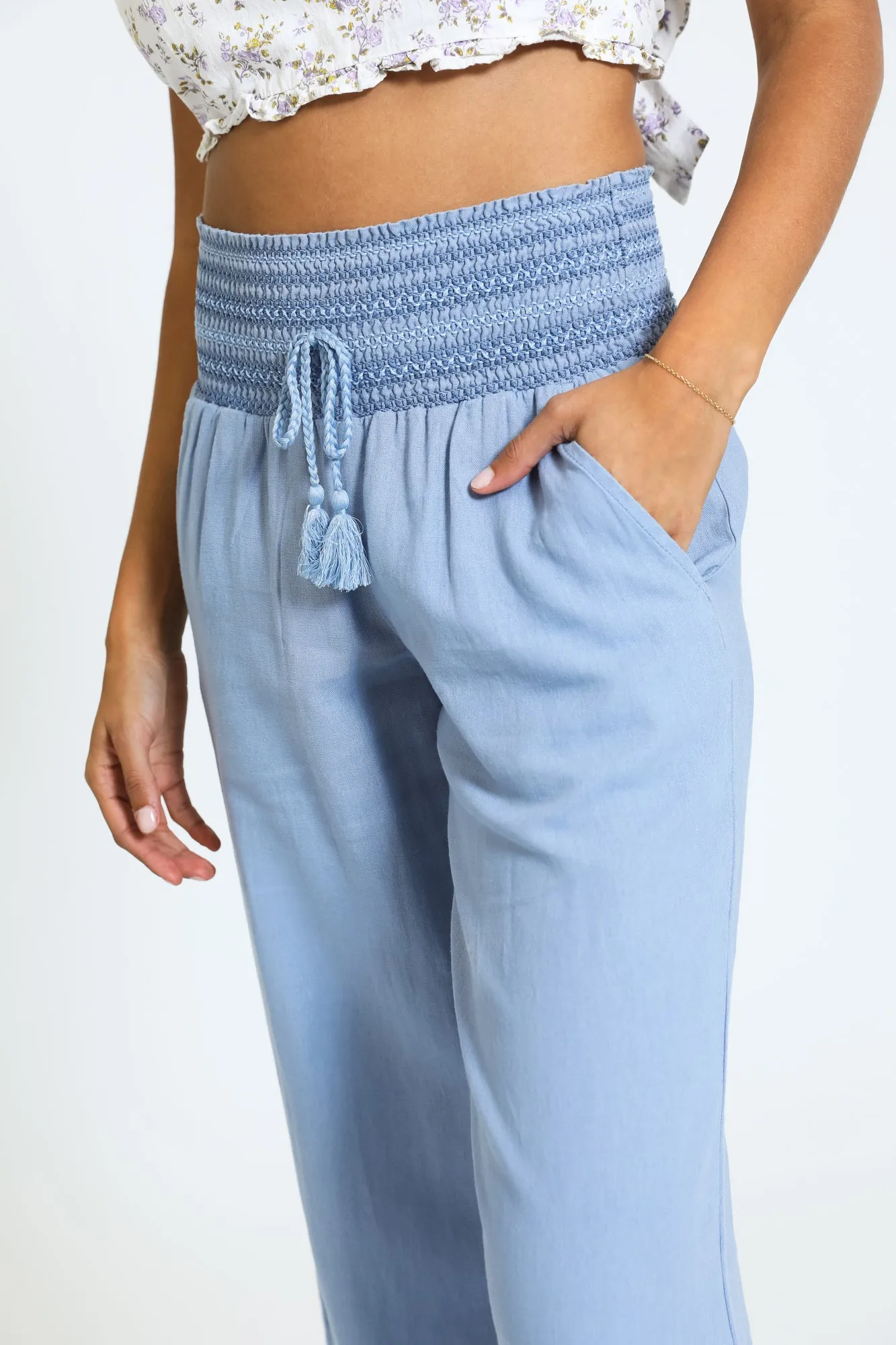 Luna Boardwalk Wide Leg Pant - Blue Element