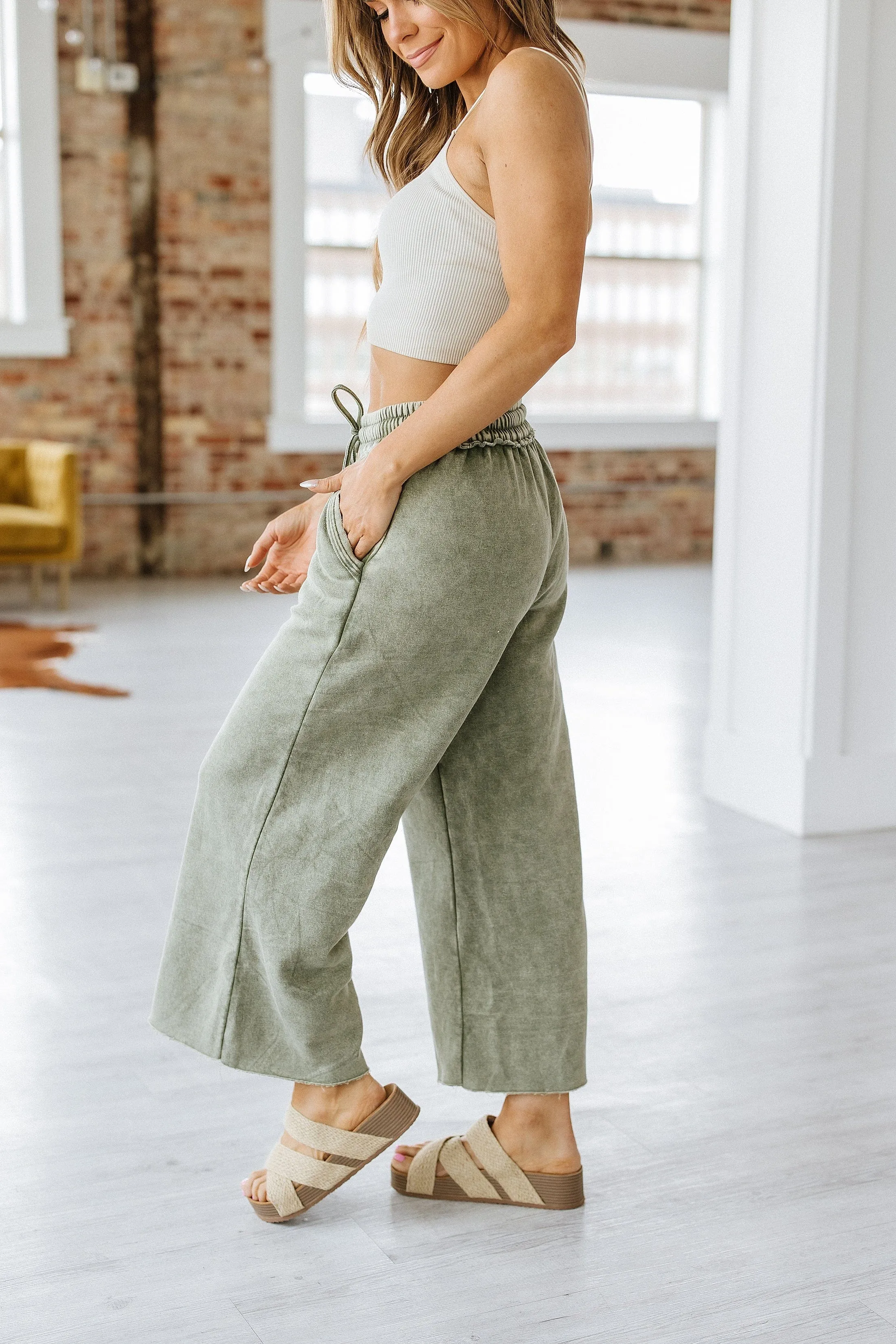 Mable Cropped Fleece Lounge Pants | S-XL