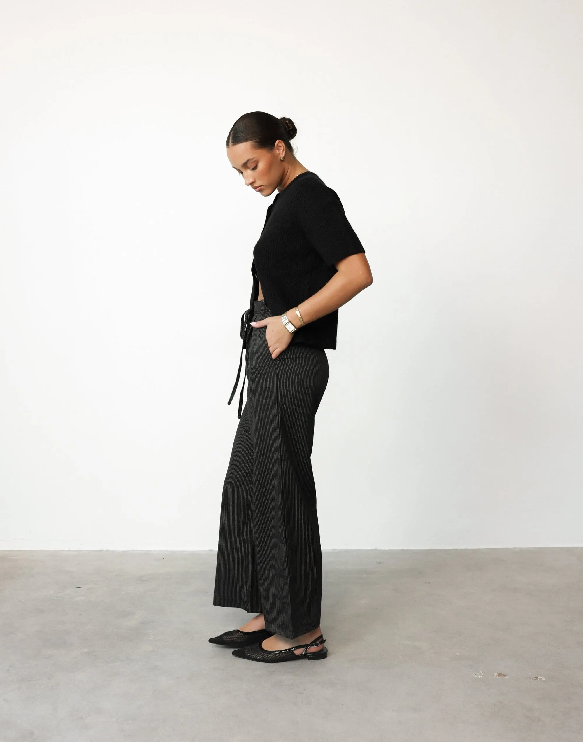 Mason Pants (Black Pinstripe)