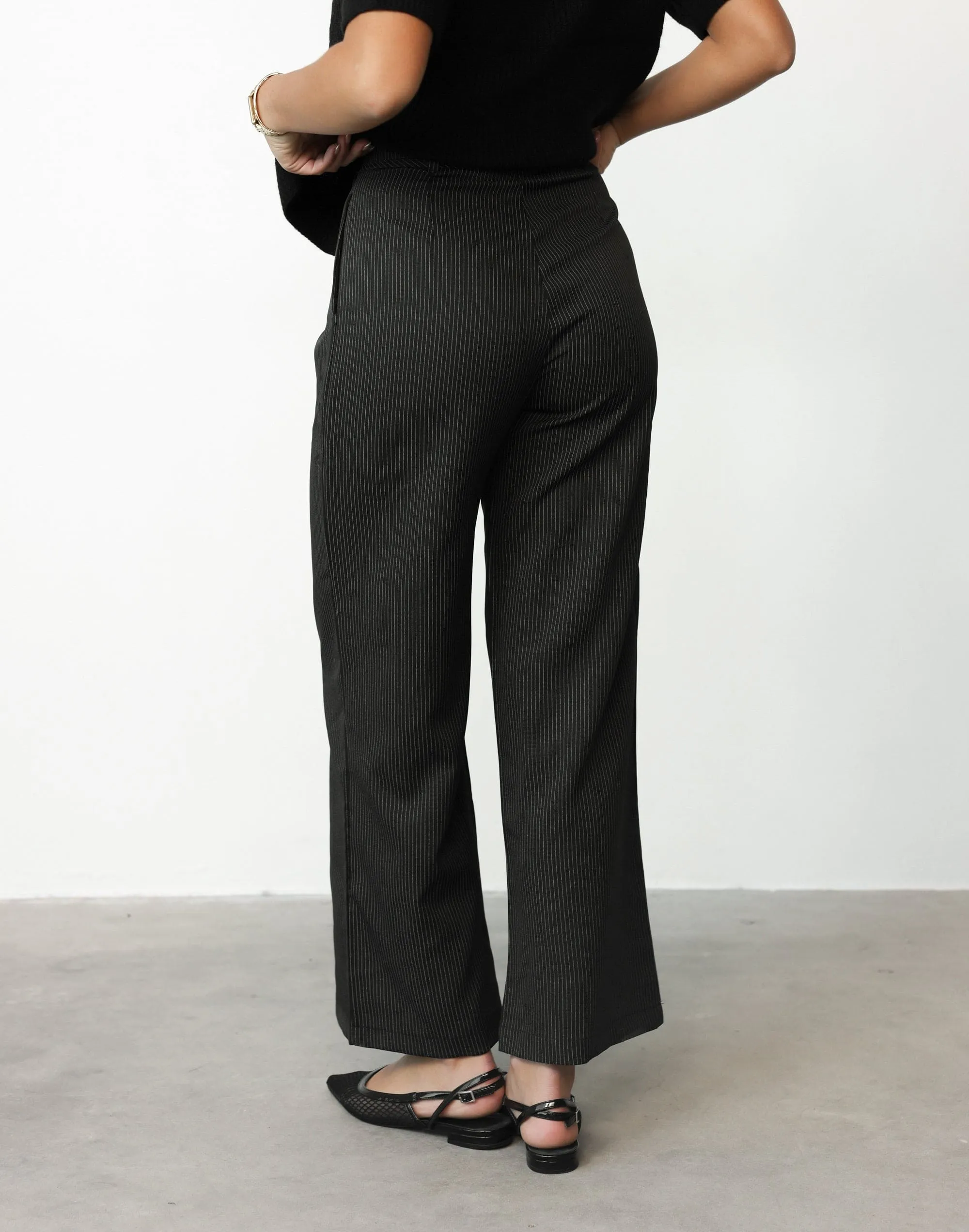 Mason Pants (Black Pinstripe)