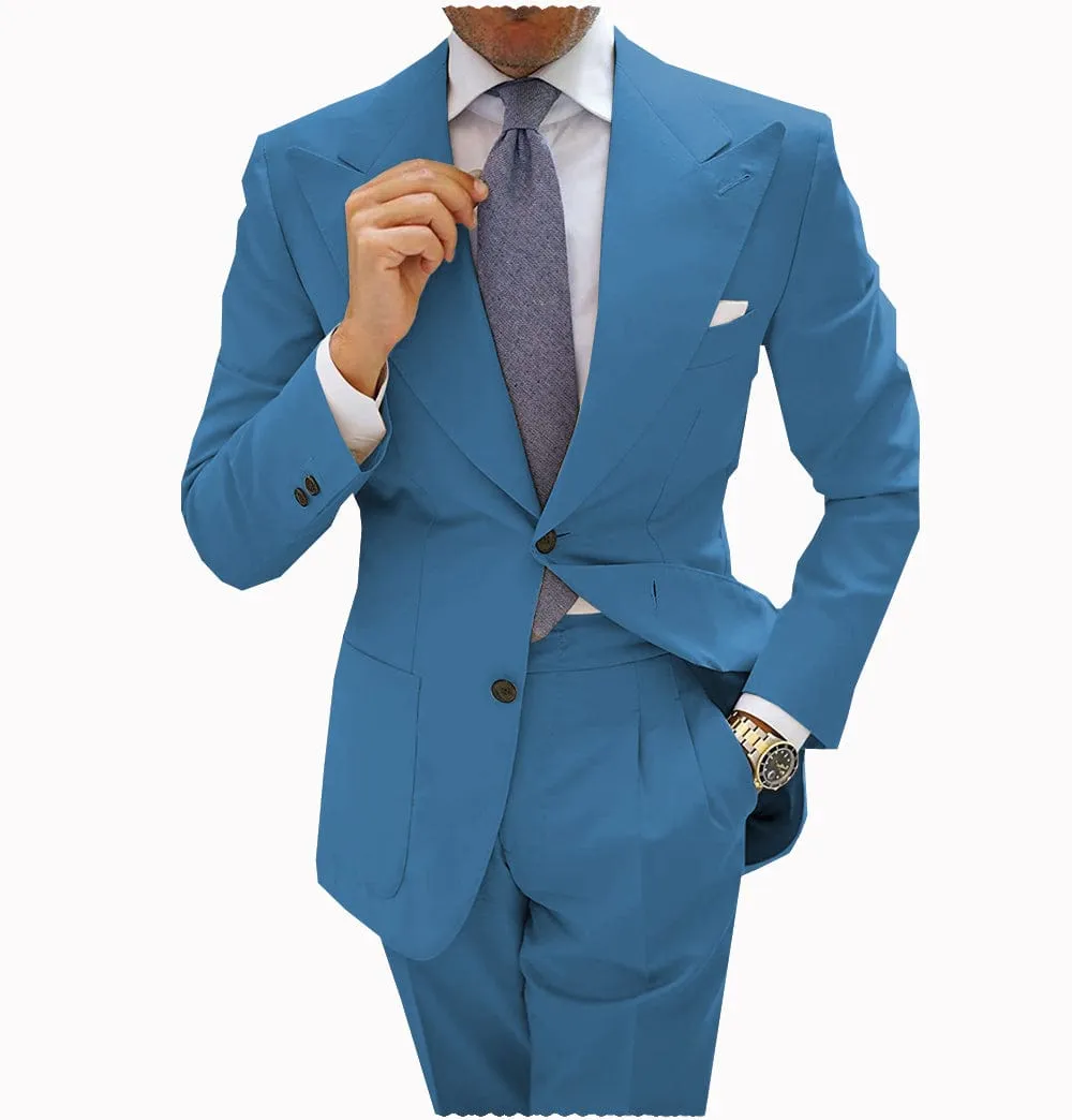 Men's 2 Piece Suit Peak Lapel Wedding (Blazer   Pants)