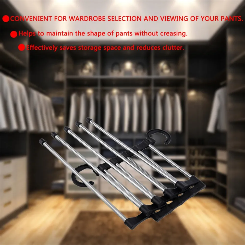 Multifunctional Practical Folding Closet Trouser Organizer Clothes Hanger