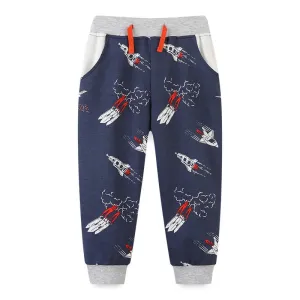 Premium Toddler Boy's Airplane Print Pants