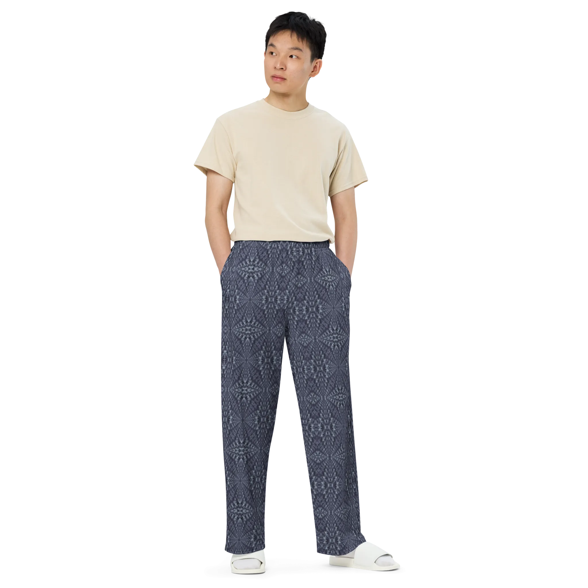 Recursia Fabrique Unknown Men's Wide Leg Pants In Blue