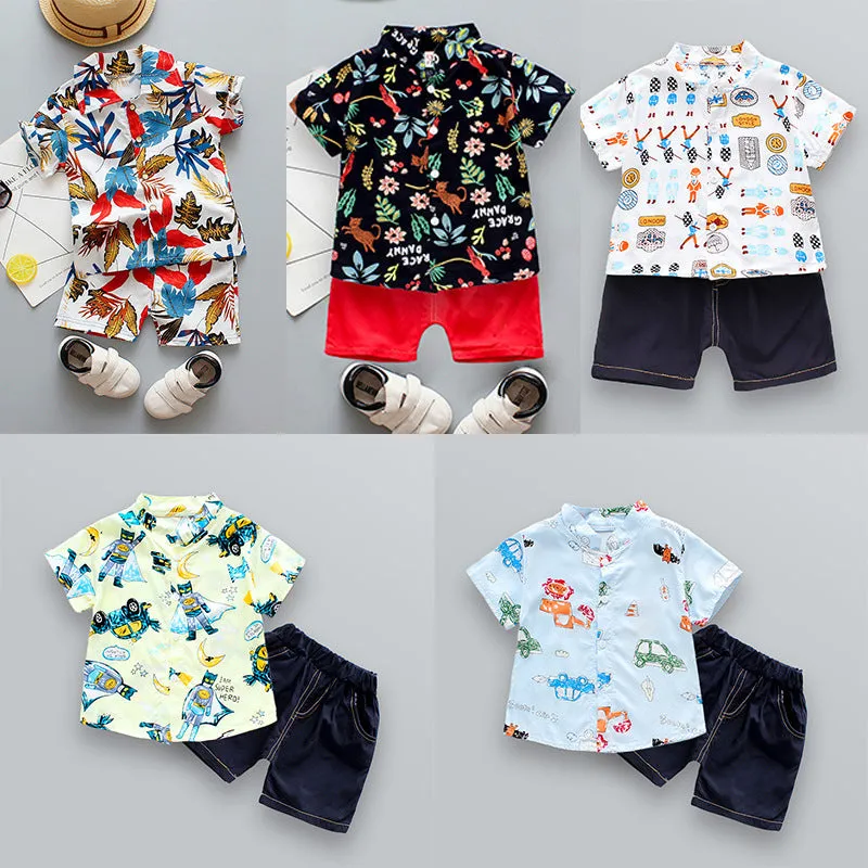 SALE! Children's Short Sleeve Shirt Boys Summer Sets