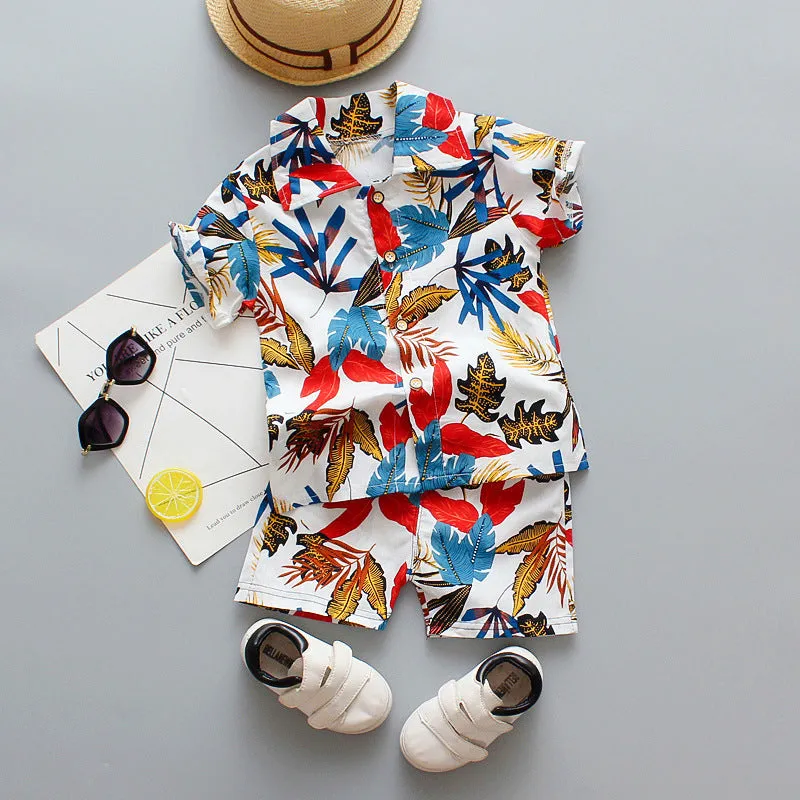 SALE! Children's Short Sleeve Shirt Boys Summer Sets