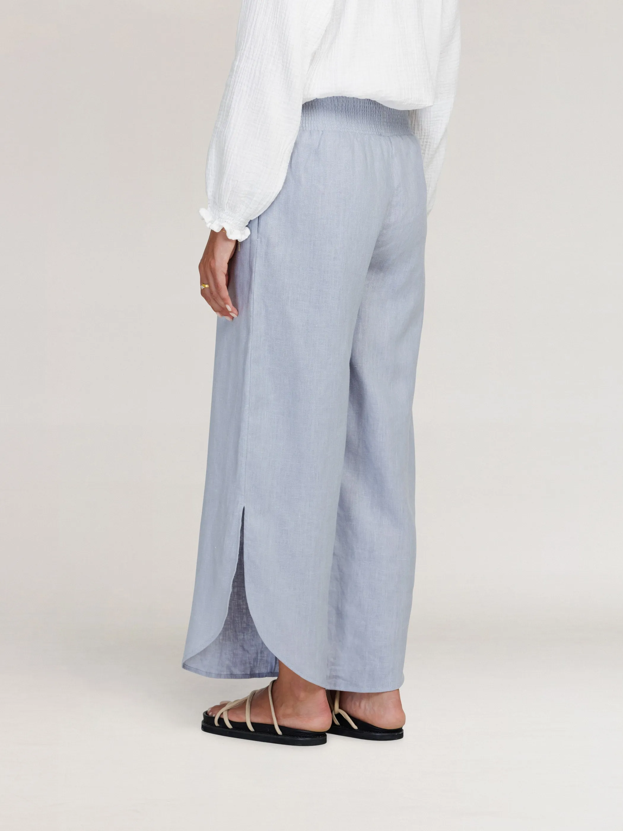 Siena Linen Pants Slate Blue