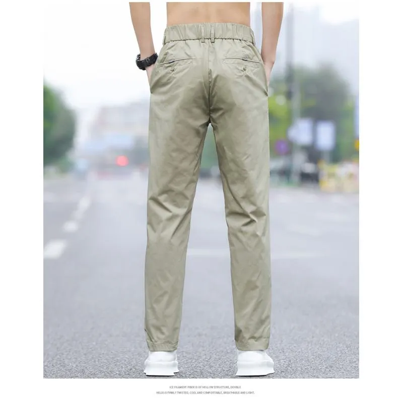 Slim-Fit Straight Lightweight Breathable Pants