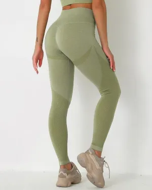 Solid High Elastic Breathable High Waist Active Pants