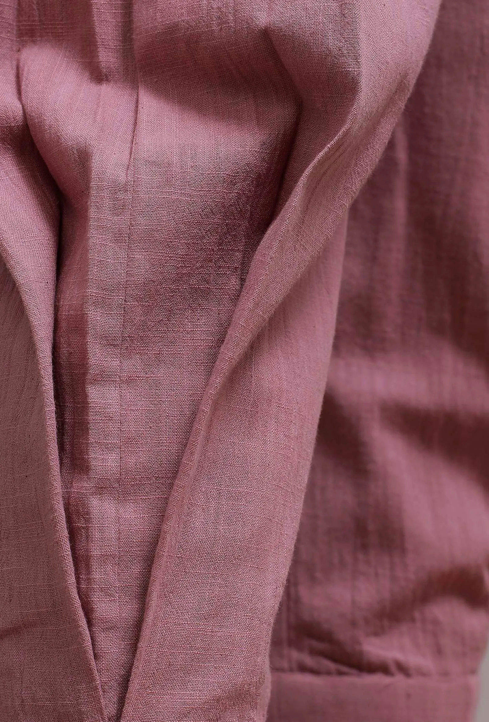 Solid Onion Pink Side Pleated Pants