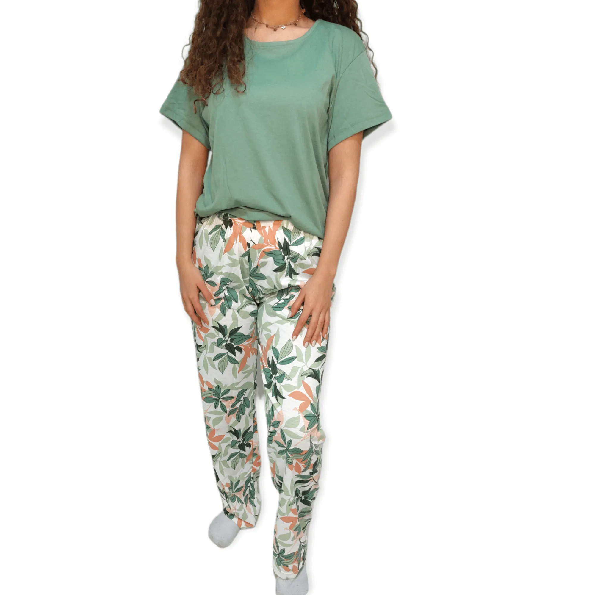 Women Pajama Set - Oil Green