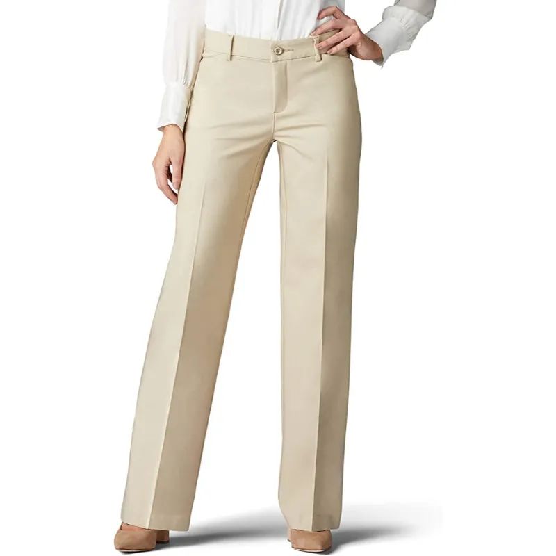 Women Regular Fit Mid Rise Flex Motion Trouser Pant