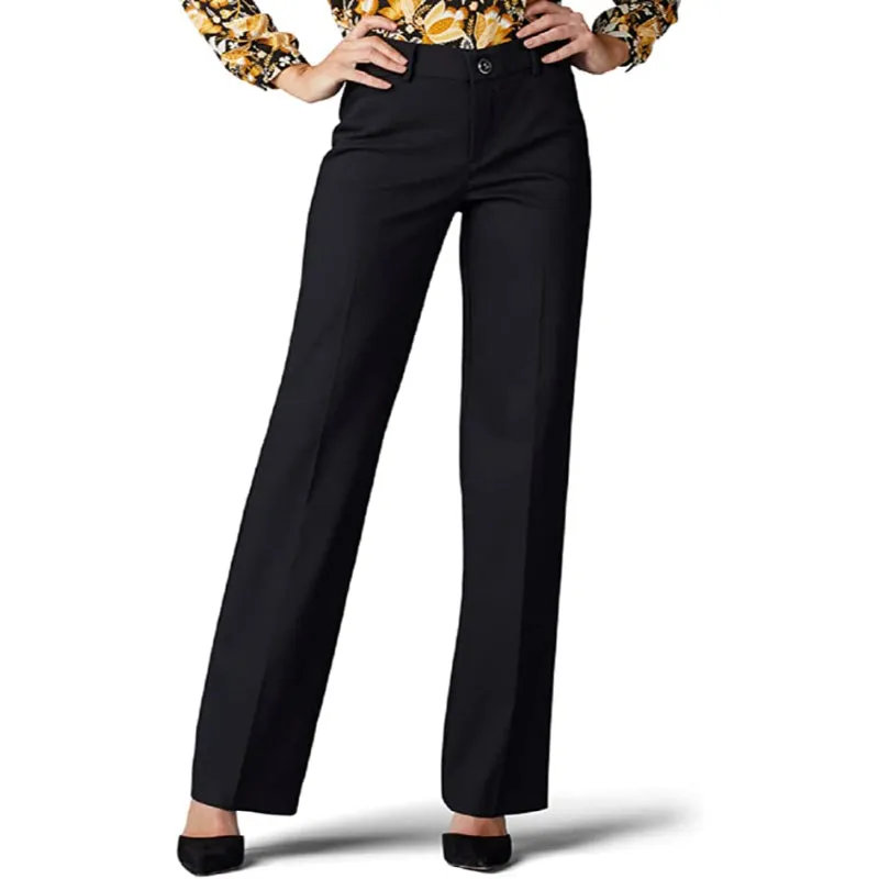 Women Regular Fit Mid Rise Flex Motion Trouser Pant