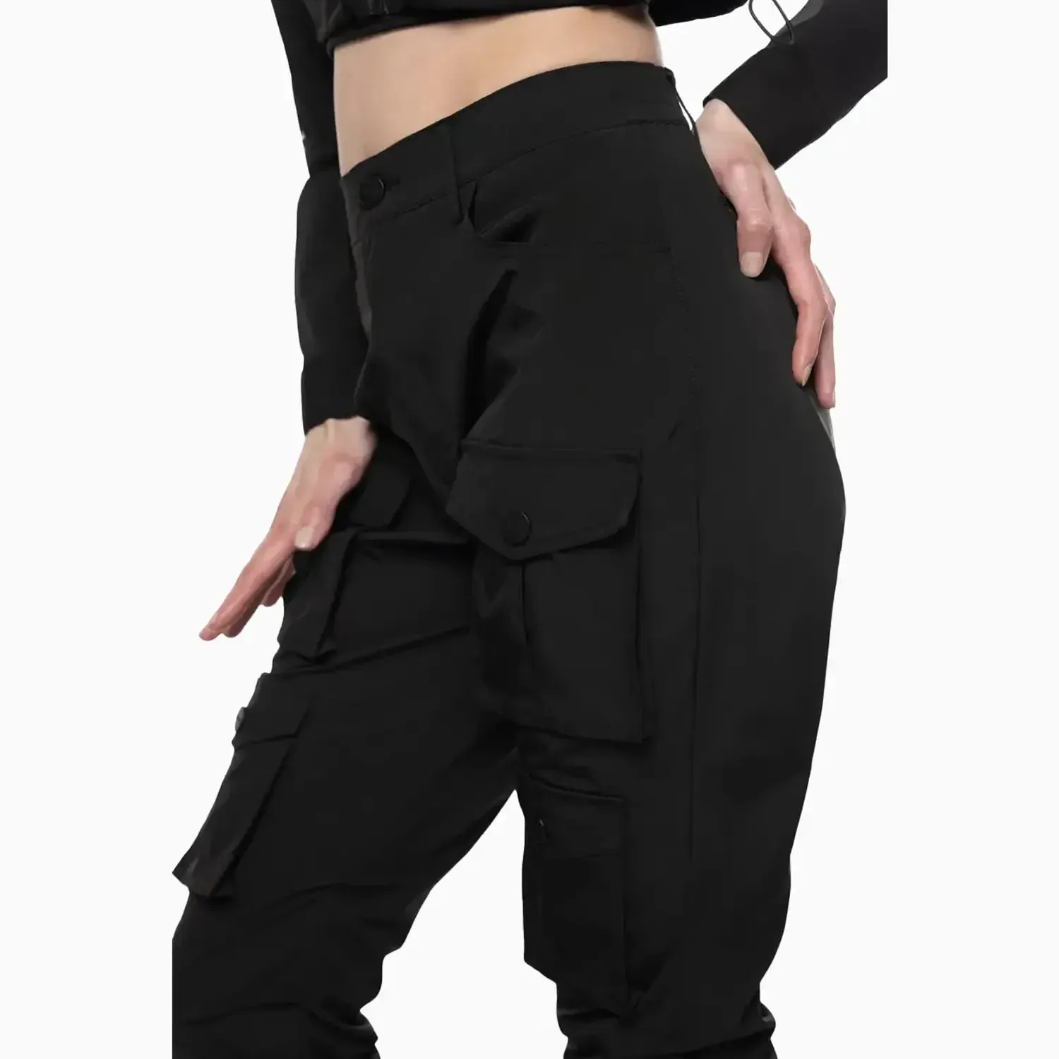 Women's Multi Pocket Nylon Stack Pant